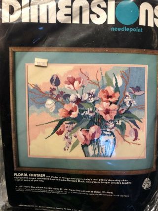 Vintage Floral Fantasy - Needlepoint Kit - Dimensions 1986 2316