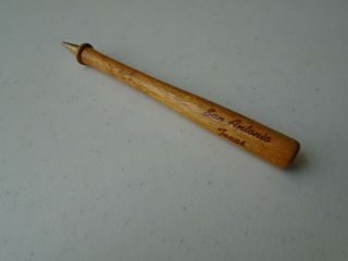 Vintage Miniature Souvenir San Antonio Tx Baseball Bat Mechanical Pencil No Lead