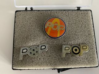 Vintage U2 Pop Tour Pins - Set Of 3 In Case