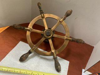 Vintage Ship Wheel Copper Yacht Antique Boat Sailing Sail Boat Nautical Decor
