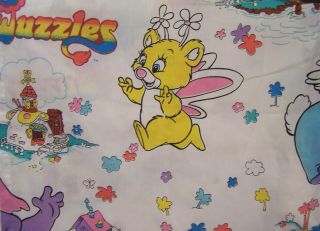 Wuzzles Fabric Curtain Hasbro Vintage Walt Disney 1985