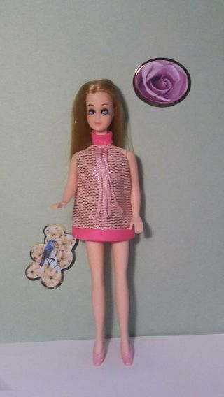 Vintage Topper Dawn/pippa Dolls.  " Dancing Dawn  Pink Tassel Dress Version " 
