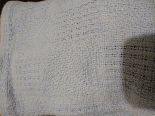Vintage Blue Baby Blanket Beacon Open Weave Woven 100 Cotton Wpl 1675 50x34