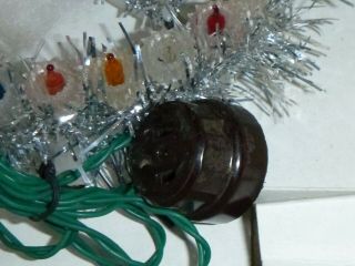 Vtg 30 Bulb Santa Lighted Tree Topper Blinking Lights In Orig Box 8 
