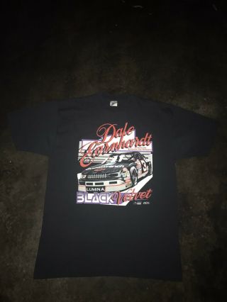 Vintage 1991 Dale Earnhardt Black Velvet Nascar T - Shirt Size L