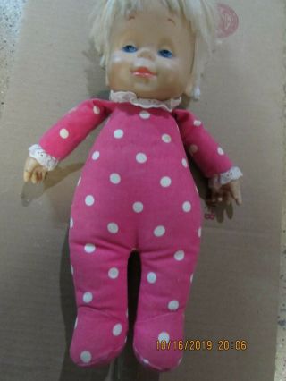 Drowsy Doll Polka Dot Pink Vintage Doll Mattel