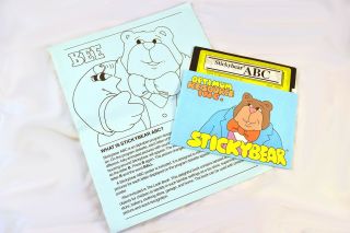 Stickybear Abc Vintage Apple Ii Computer Software 5.  25 Floppy & Instructions