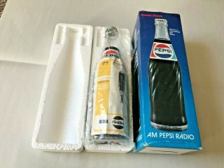 Rare Vintage Radio Shack Pepsi Cola Bottle Shaped Am Radio - Nib -