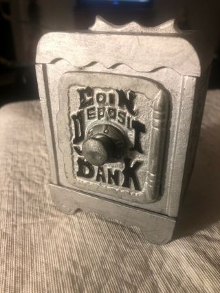 Vintage Metal Still Bank - Coin Deposit Bank 4”