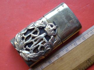 Raf Royal Air Force No 1 Squadron Tangmere 1940 Trench Art Petrol Lighter Brass