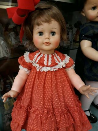 Vintage Baby Dress Fits 22 " Kissy Playpal Or Other Big Baby Doll.  Dress Only