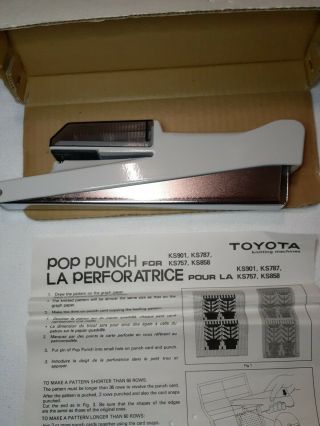 Vtg Toyota Pop Punch Knitting Machine Accesories Ks901 Ks950 Card Holer Unit