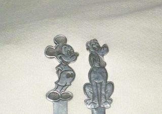 Vintage Walt Disney Mickey Mouse Spoon Pluto The Dog Fork Bonny Dinnerware