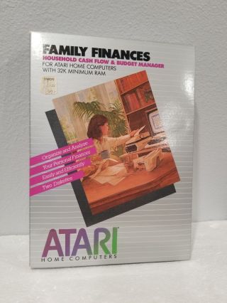 Family Finances (atari Home Computers 810/400/800/xl/xe) Box And Diskette Only