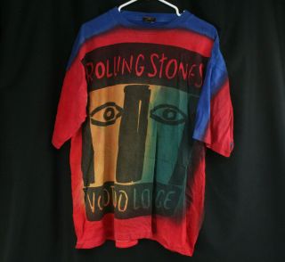 Rolling Stones Voodoo Lounge Tour Vintage T - Shirt 1990 