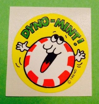 Vintage 80s Trend Scratch - N - Sniff Stinky Sticker Dyno - Peppermint Rare Htf
