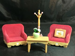 Sylvanian Families Calico Critters Country Living Room Set RARE Tree house 2