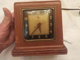 Vintage Telechron Model 3h151 Art Deco Electric Clock,  Label