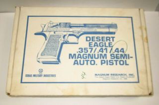 Vintage Desert Eagle.  44 Magnum Empty Pistol Box & Tools