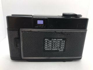 Vintage Minolta Hi Matic S Black 35mm Camera and Case 3