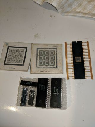 Vintage Computer Chip Cpu Dies And Other Toolbox Misc