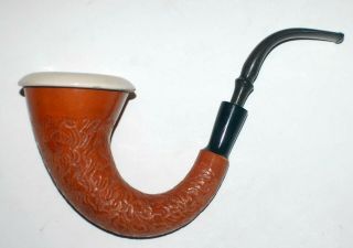 Sherlock Holmes Calabash Estate Pipe Gourd & Meerschaum Bowl