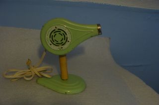 Vintage Handy Hannah Hair Dryer With Stand Jadeite Green Retro Blow Dryer