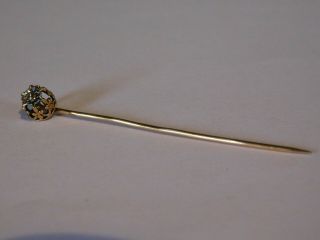 Antique / Vintage 9ct Gold Diamond Stick Pin