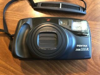 Vintage Pentax 105 - R F 38 105 Zoom Lens 35mm Af Point Shoot Film Camera