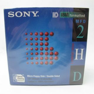 Old Stock Sony 10mfd - 2hd 3.  5 " Floppy Discs