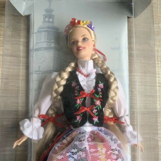 Vintage Polish Barbie 1997 Mattel Dolls of the World 18560 Polska Polka Box 2