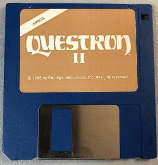 Vintage Video Game Floppy Disk 1988 Questron Ii Commodore Amiga