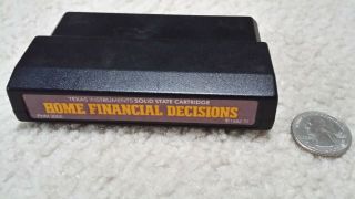 Texas Instruments Ti - 99 4a Computer Cartridge,  Home Financial Decisions (1982)