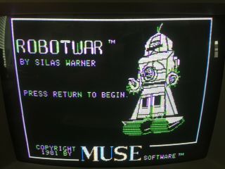 Apple Ii Computer Game Robotwar By The Muse Company - 1981,  5.  25 Floppy Disk