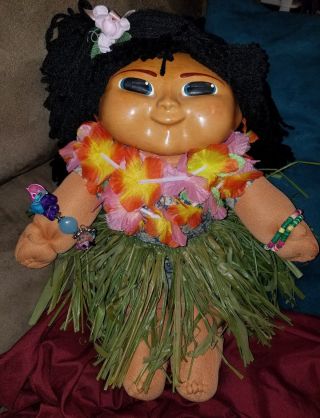 1984 Taro Patch Doll Hawaiian Grass Skirt Signed : Don Smith