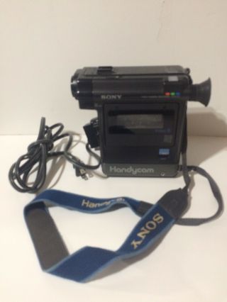 Sony Video 8 Handy Cam Ccd - V1 As - Is Vintage Collectible Camcorder W/ Power Cord