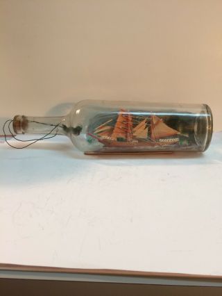 Vintage Sailing Ship In A Bottle Electified