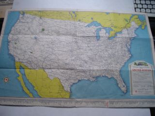 1937 VINTAGE MOBILGAS ROAD MAP FOR WISCONSIN. 2