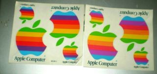 Vintage Apple Computer Macintosh Rainbow Logo Decal Stickers - Apple Rainbow Logo