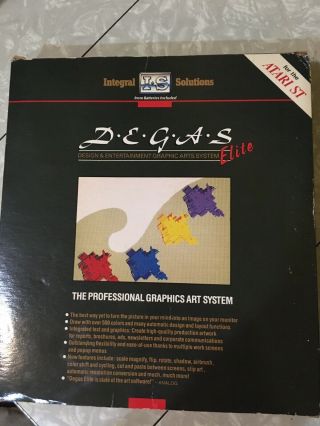 Boxed Complete Atari St Degas Elite Graphic Software Nr