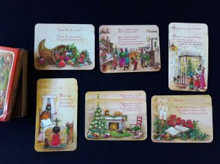 Box Of 13 Vintage Mid Century Christmas Cards No Envelopes