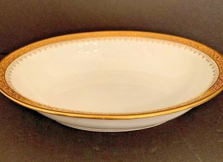 Vintage 9 " Oval Vegetable Bowl Bernardaud Gold Verge China Limoges Made For Hutz
