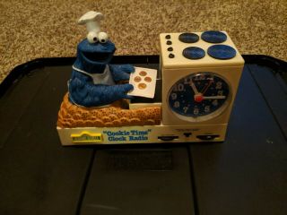Vtg 1977 Sesame Street Cookie Time Alarm Clock Cookie Monster