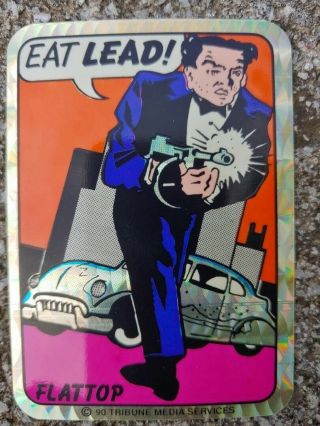 Vintage Rare Dick Tracy Flat Top Eat Lead Prism Vending Machine Sticker