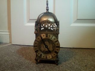C17th Style Lantern Clock Mantel Clock By Sir John Bennett.
