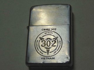 1969 Vietnam War Zippo Lighter CBMU 302 Battalion 2