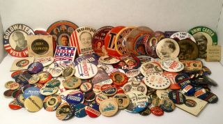 131 Pinback Campaign Buttons Small Medium Large Vintage Political Pins