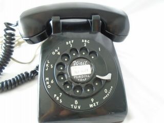 vintage antique black Western Electric Bell System rotary dial desk telephone 2
