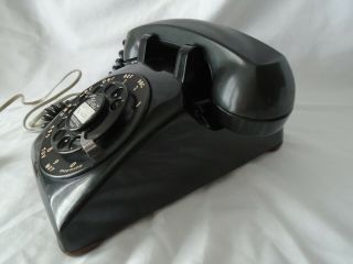 vintage antique black Western Electric Bell System rotary dial desk telephone 3