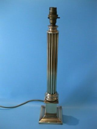Antique Tall Brass Corinthian Column Table Lamp Base